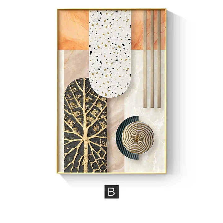 Modern Aesthetics Abstract Architectural Wall Art Fine Art Canvas Prints Pictures For Apartment Living Room Foyer Entrance Way Light Luxury Home Decor | Bowlift