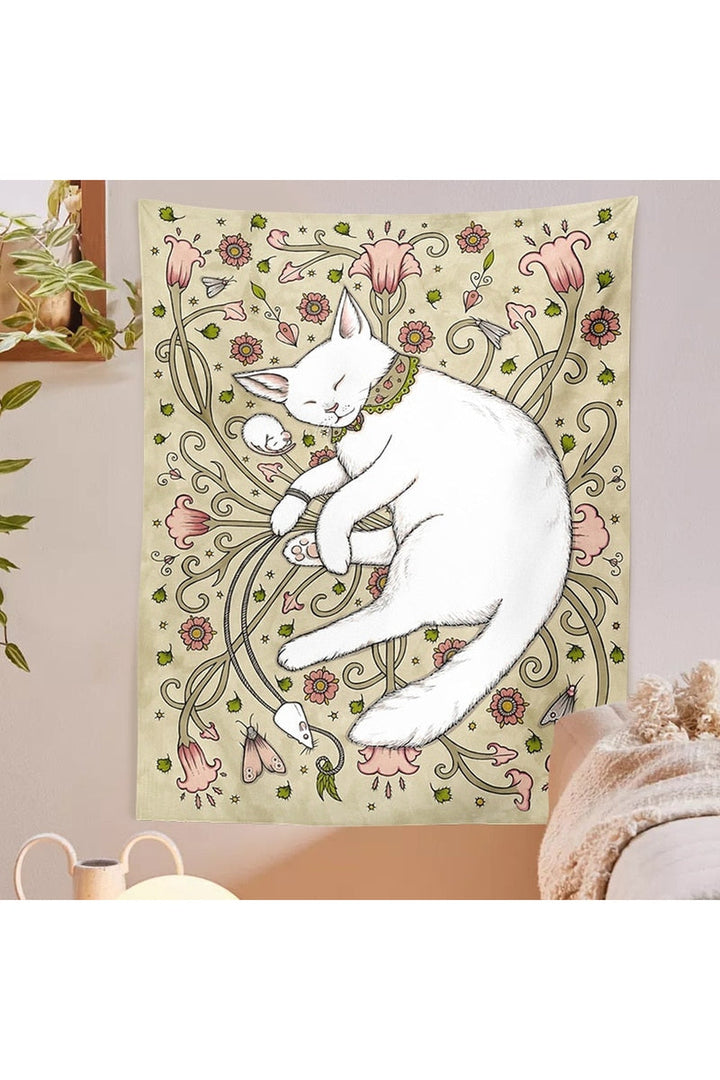 Cat-themed wall tapestry | Bowlift