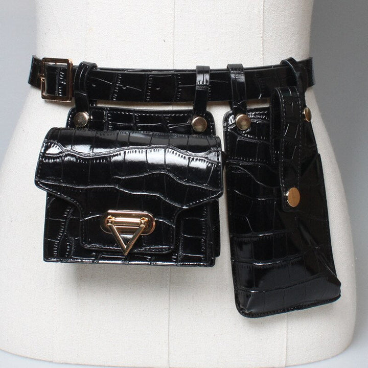 BowLift | Multiple Pockets Leather Adjustable Strap Compact Belt Bag