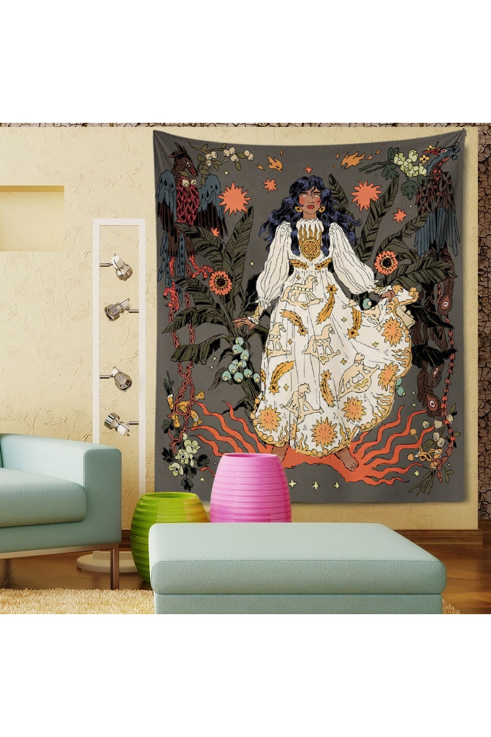 inspired velvet mandala wall tapestry | Bowlift