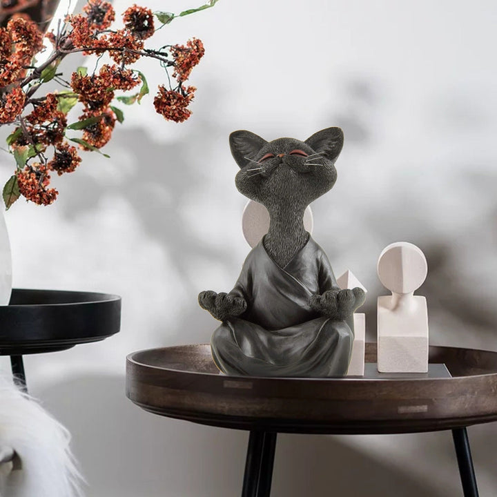 Whimsical Buddha Cat Figurine | Bowlift