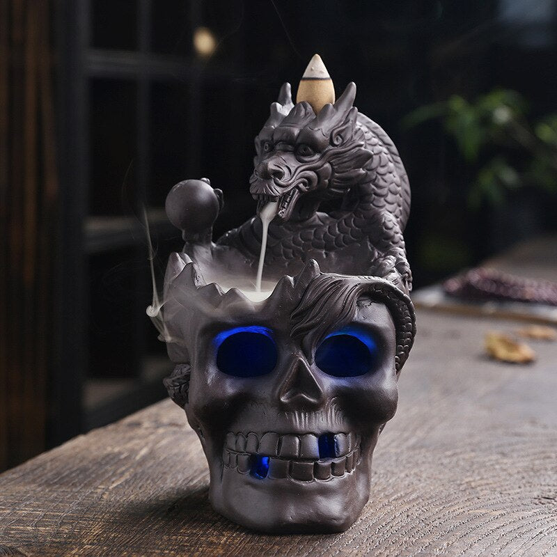 BowLift | Dragon Skull LED Incense Burner
