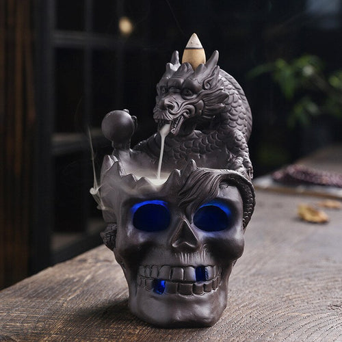 BowLift | Dragon Skull LED Incense Burner