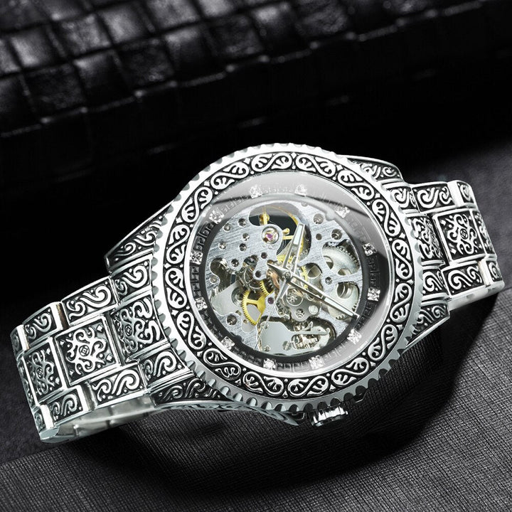 BowLift | Retro Lux Hand-Engraved Automatic Mechanic Watch