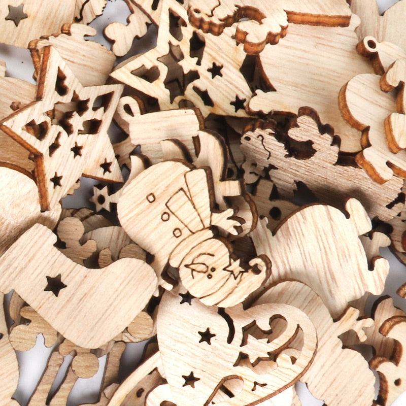 BowLift | Wooden Winter Happy Christmas Ornaments