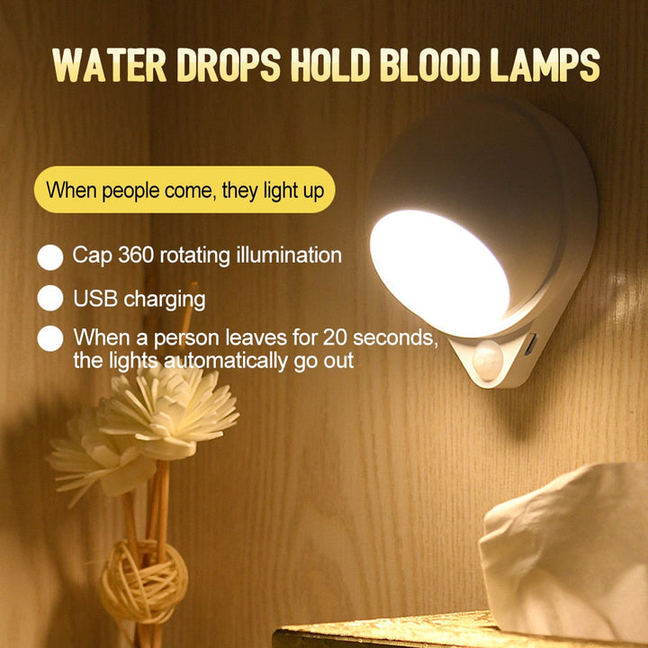 BowLift | 360 Rotating Water Drop Magnetic Night Lamp