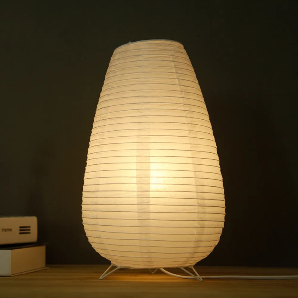 BowLift | Japanese Wabi-Sabi Style Rice Paper Cylinder Lantern Lamp