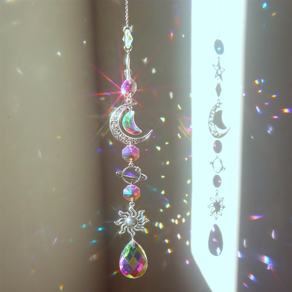 Dream Combo Symphony Crystal Wind Chime Moon Sun Catcher | Bowlift