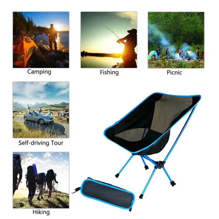 BowLift | Camping chair & beach blanket set Flexora | Ultralight & foldable | Includes sand-free picnic mat | For beach, hiking & fishing
