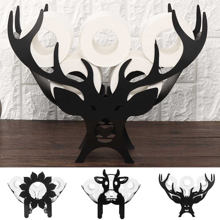 BowLift | Toilet paper holder ROLLITIER | Animal motif made of iron | 33.5×53.5×8.5 cm | Wall decor & storage in one