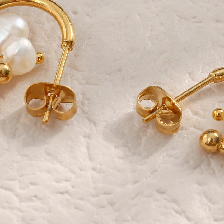 BowLift | 18k Dainty Pearl Droplet Dangle Earrings