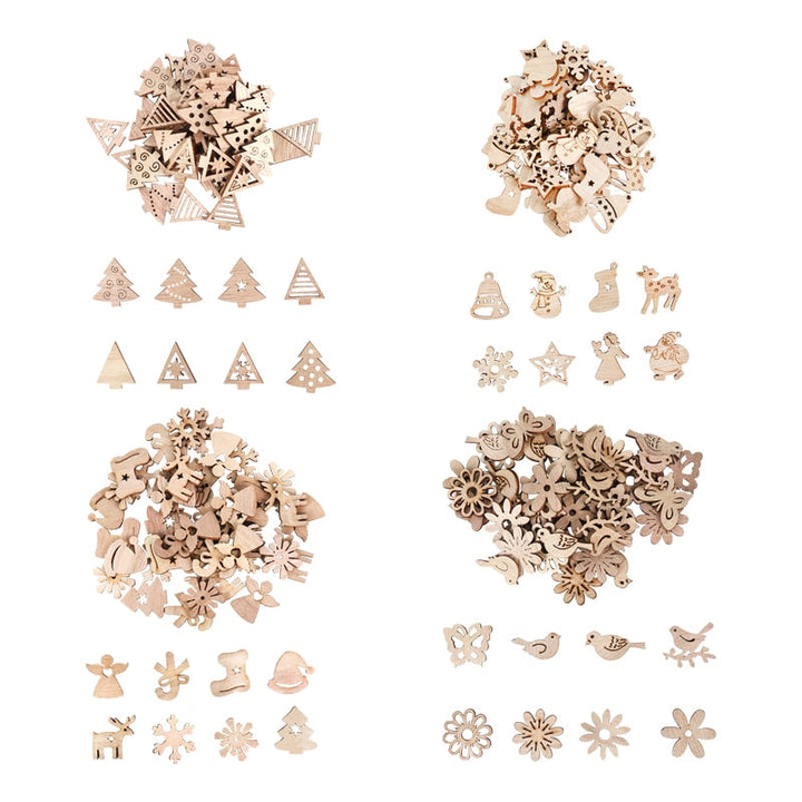 BowLift | Wooden Winter Happy Christmas Ornaments