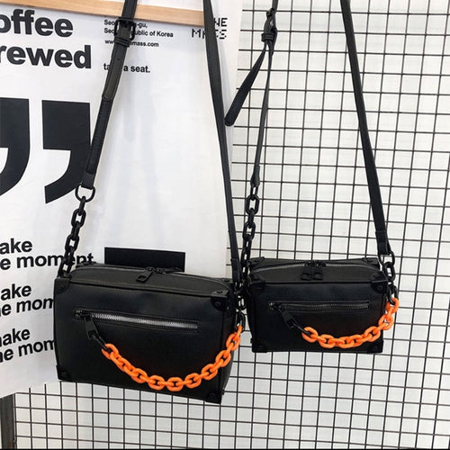 BowLift | Unisex Crossbody Chain Leather Messenger Bag