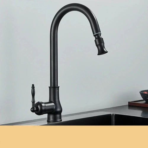 BowLift | VintageTap Antique Brass Kitchen Tap – Retro Style Mixer Faucet with Swivel Spout