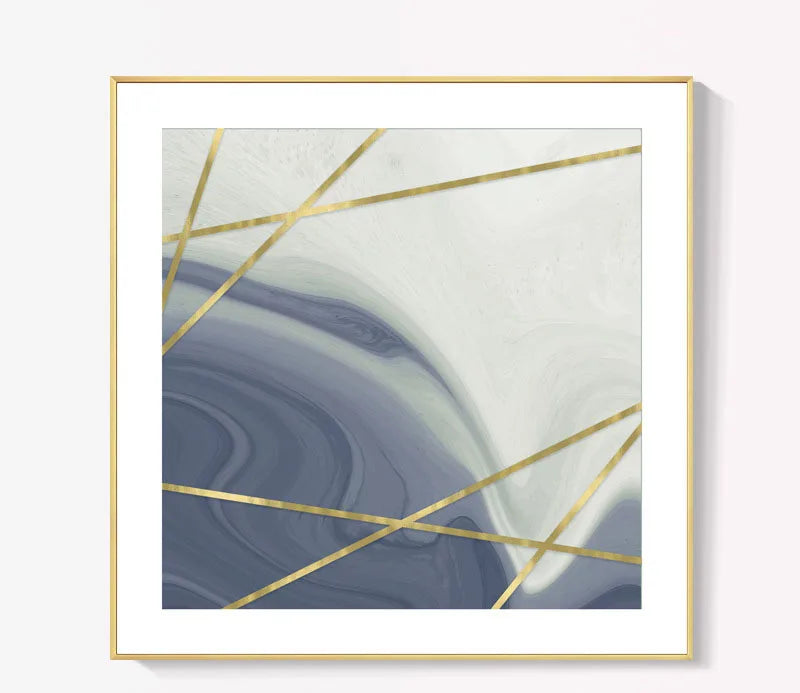 Simple Minimalist Nordic Abstract Square Format Wall Art Fine Art Canvas Prints Pictures For Living Room Bedroom Dining Room Decor | Bowlift