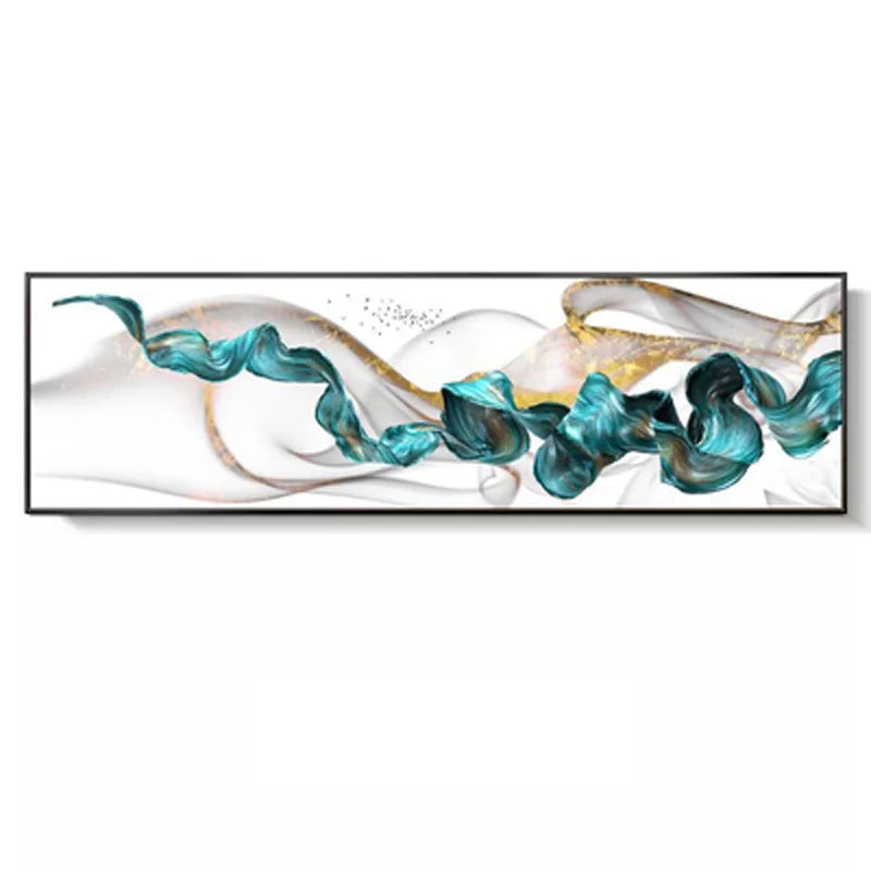 Flowing Vibes Abstract Wall Art Fine Art Canvas Prints Wide Format Pictures For Living Room Above Sofa Pictures For Above The Bed | Bowlift