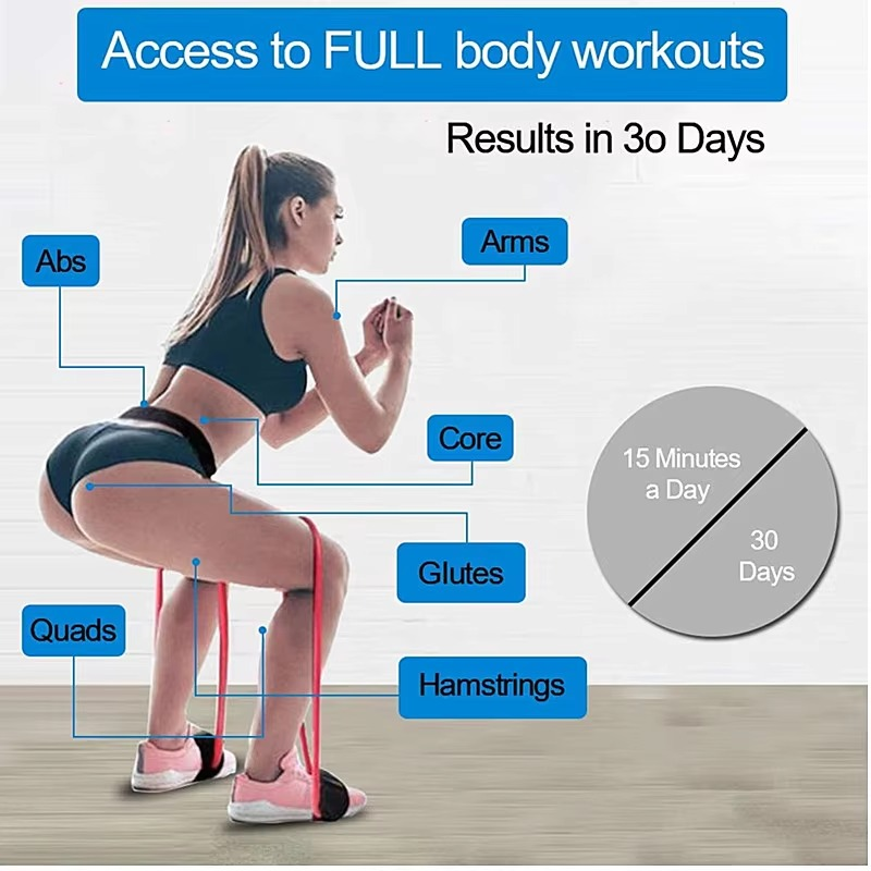 BowLift | Resistance Training Belt with Elastic Bands for Squats, Leg Strength and Agility Workouts