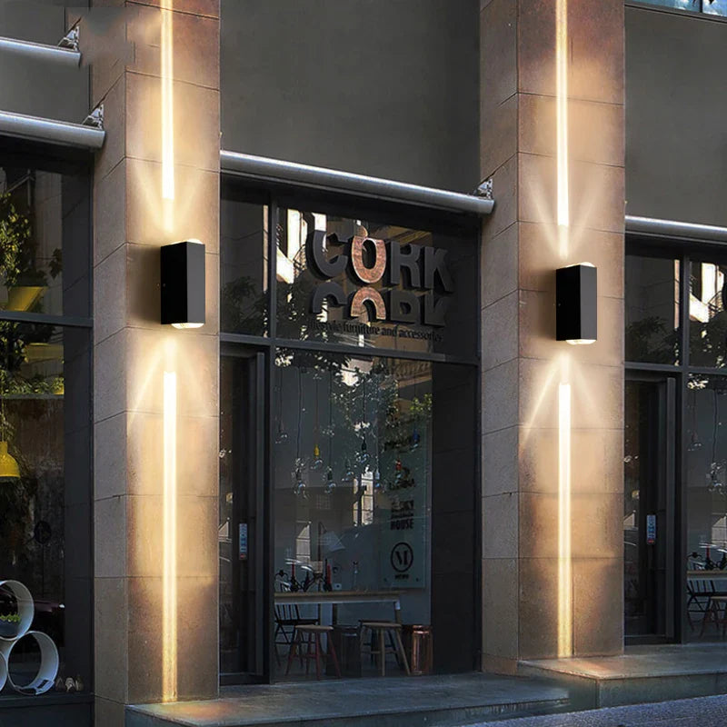 BowLift | LED exterior wall light Virelo Beam | IP65 waterproof | Aluminium housing | For garden, terrace & facade | 85–265 V