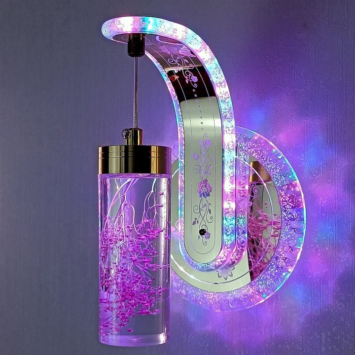 BowLift | Elegant Crystal Flower Dimming Wall Lamp