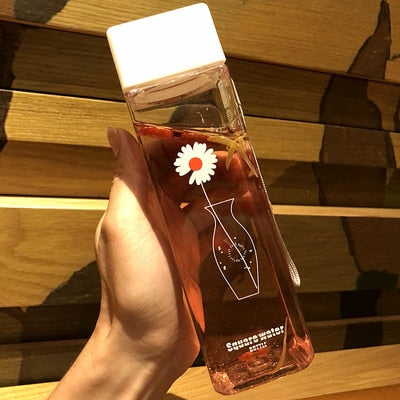 BowLift | Transparent Square Classy Water Bottle Thermos