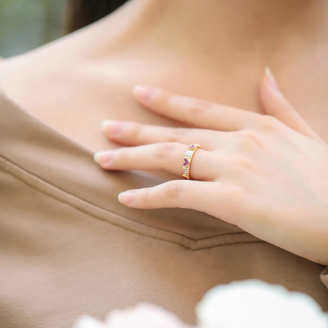 BowLift | Classy Heart Wrap Baguette Diamond Ring