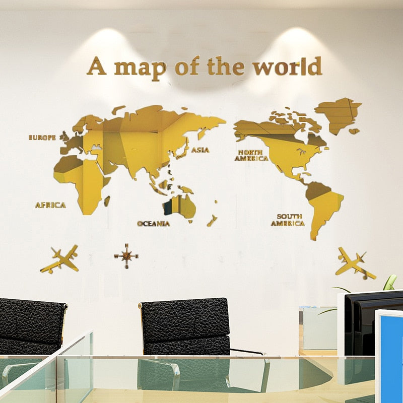 Globe Vision World Map Sticker | Bowlift