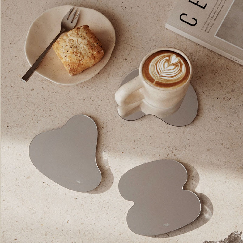 BowLift | Nordic Irregular Mirror Drink Coaster