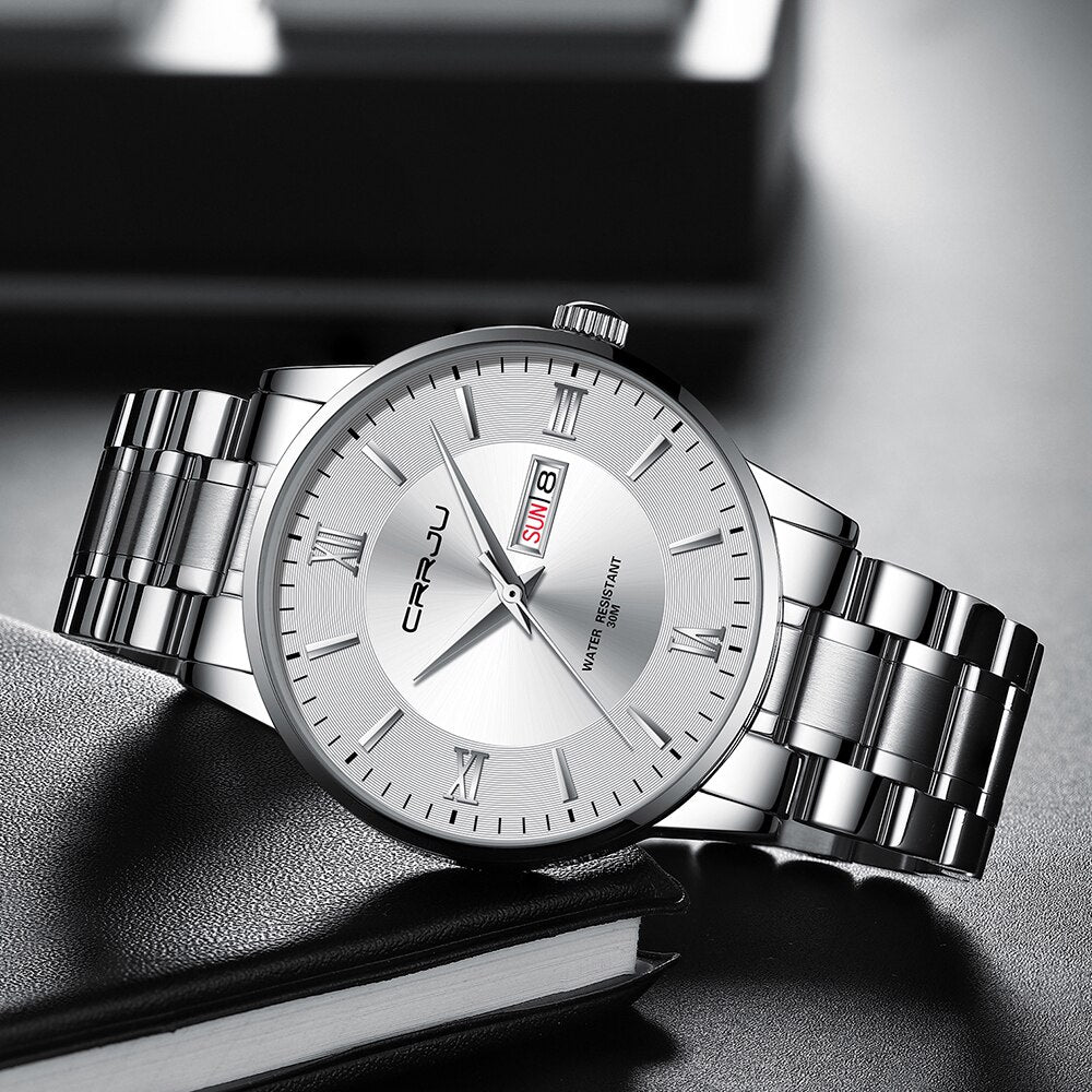 BowLift | Men's Luxury Waterproof Sports Watch – Stainless Steel Quartz Chronograph