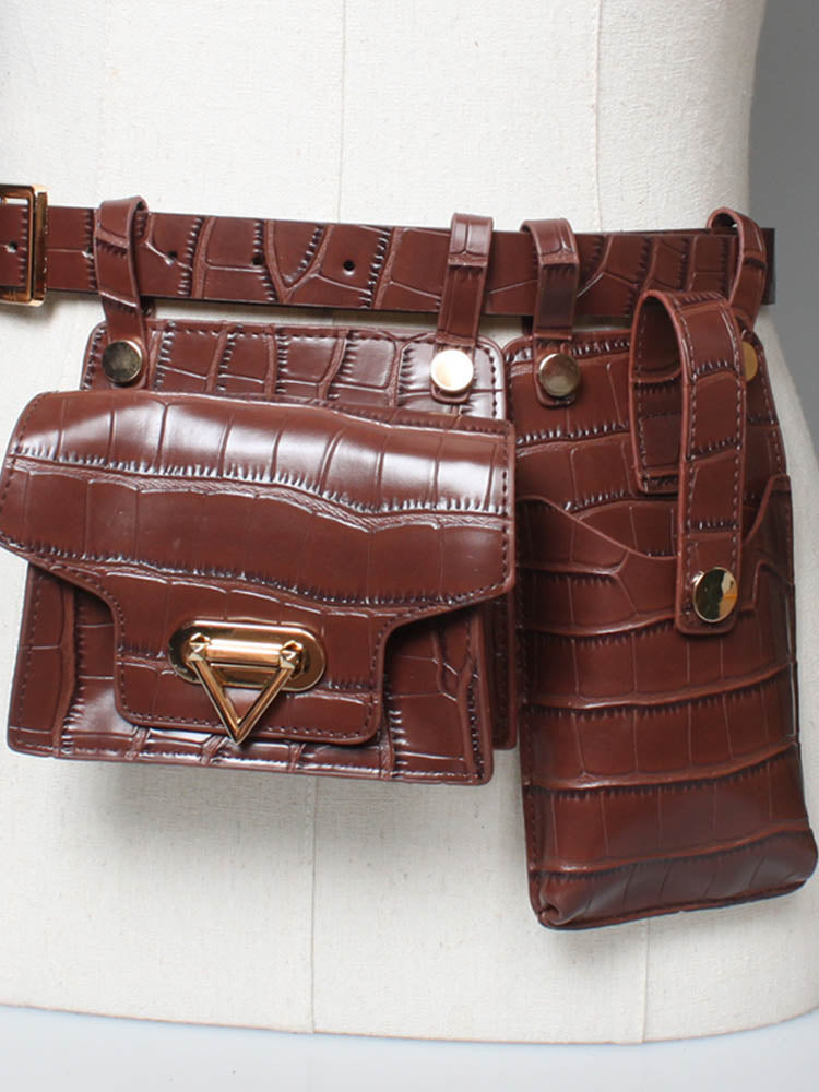 BowLift | Multiple Pockets Leather Adjustable Strap Compact Belt Bag