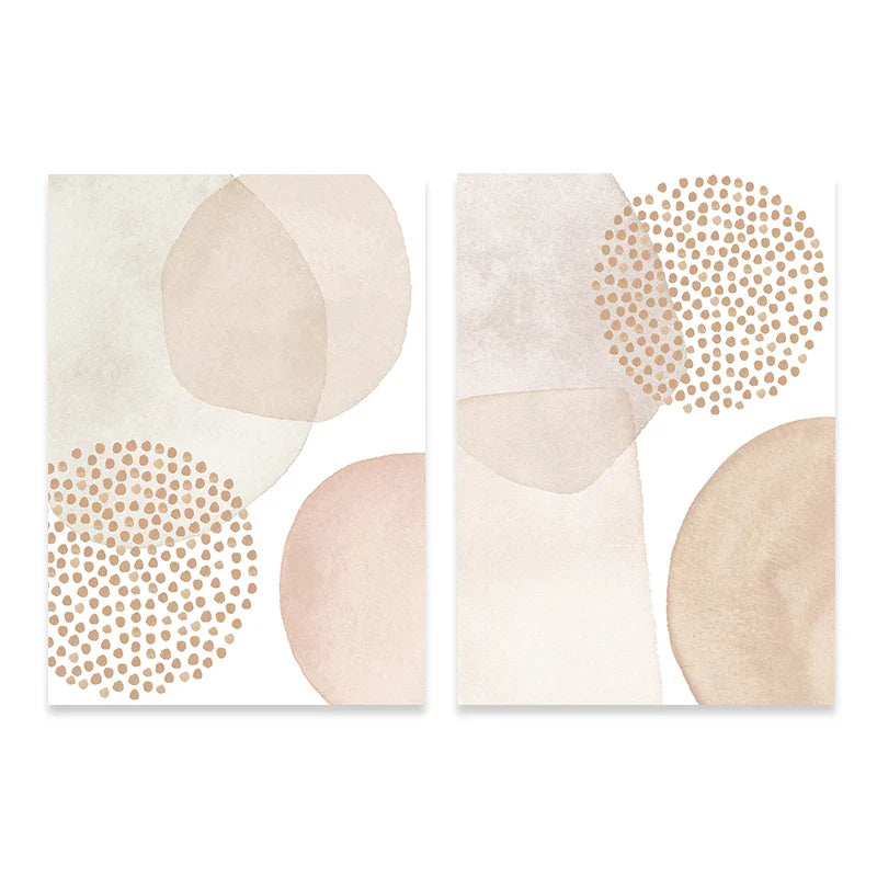 Lighter Shades Pink Beige Minimalist Abstract Wall Art Fine Art Canvas Prints Pictures For Living Room Bedroom Nordic Home Decor | Bowlift
