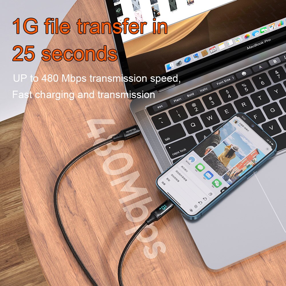 BowLift | Power Display Universal Fast Charging Phone Cable