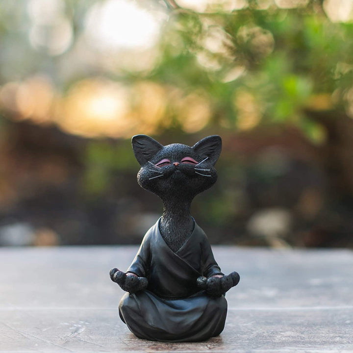 Whimsical Buddha Cat Figurine | Bowlift