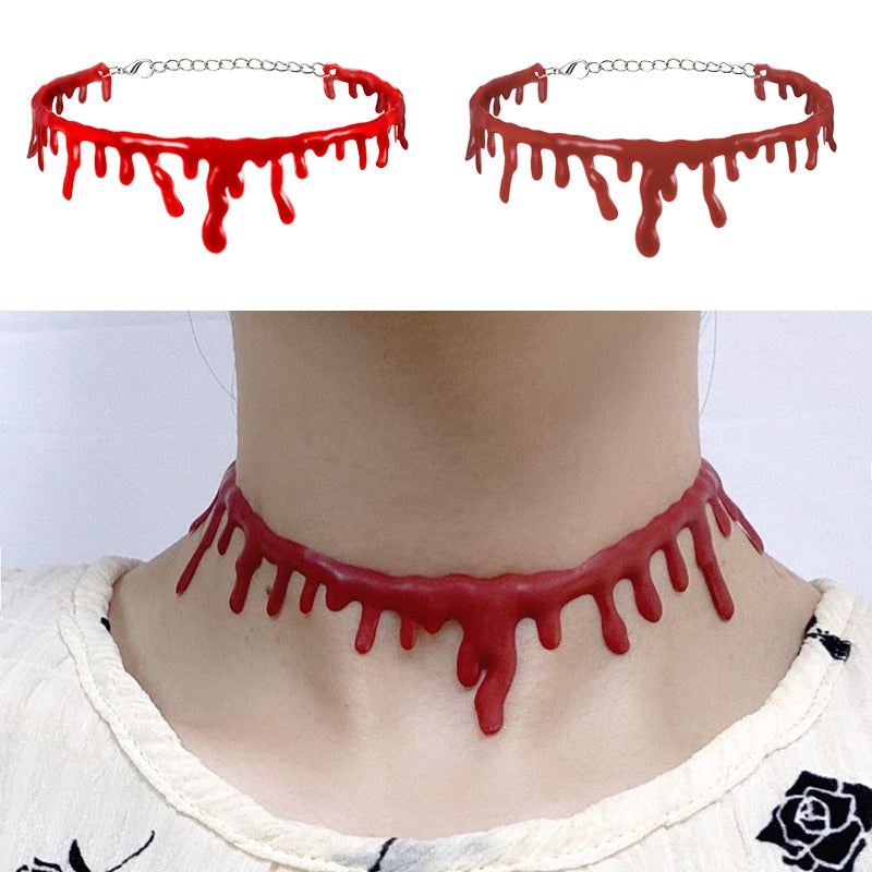 BowLift | Fake Blood Drip Halloween Necklaces