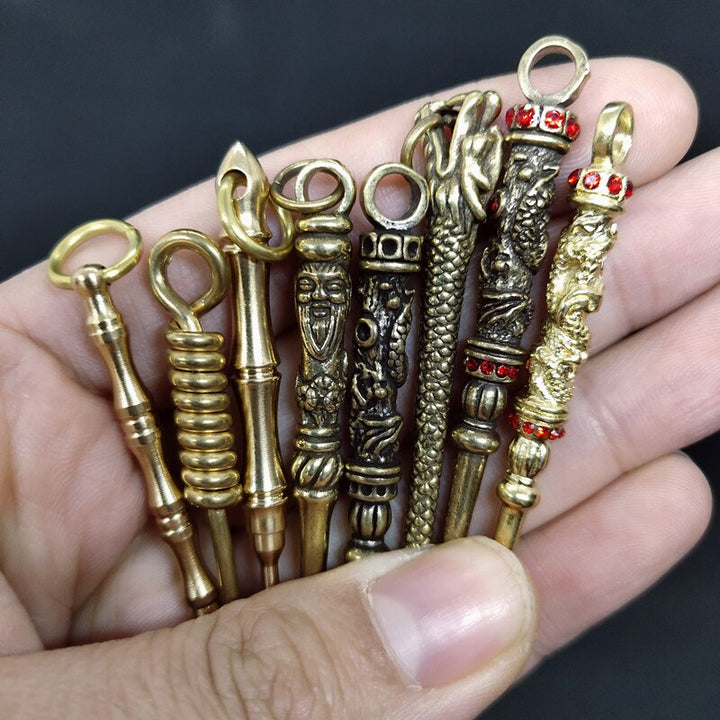 Retro Radiance Brass Mini Tool Vintage Keychain | Bowlift