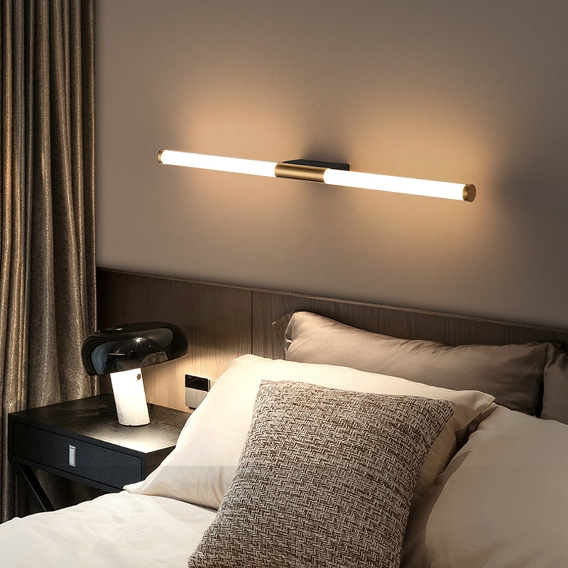BowLift | BarGleam – Minimalist Gold Wall Lamp with a Modern Twist