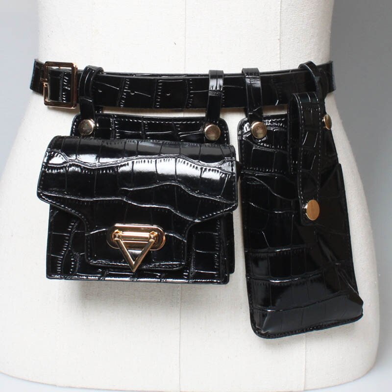 BowLift | Multiple Pockets Leather Adjustable Strap Compact Belt Bag