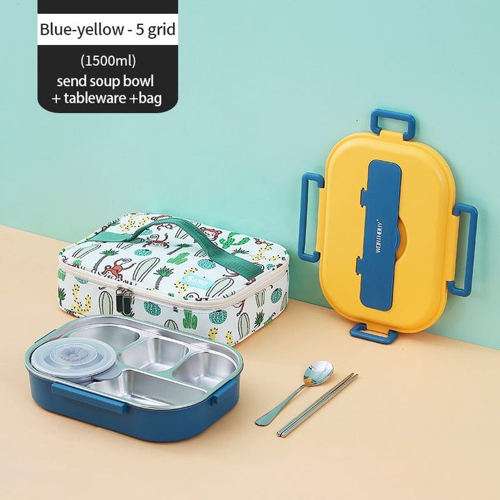 Stainless Steel Multi Compartment Kids Lunch Box | Bowlift