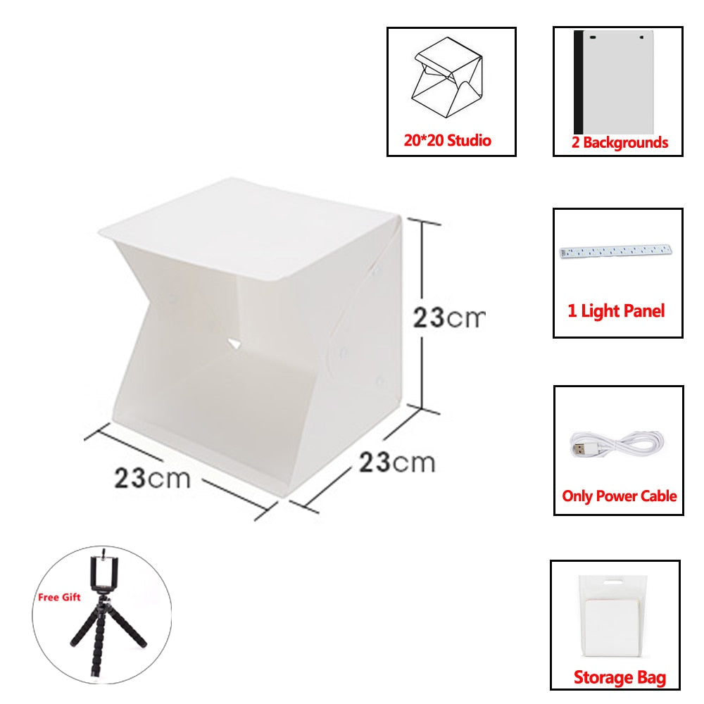 Mini Photo Studio - Foldable Lightbox with LED | Bowlift