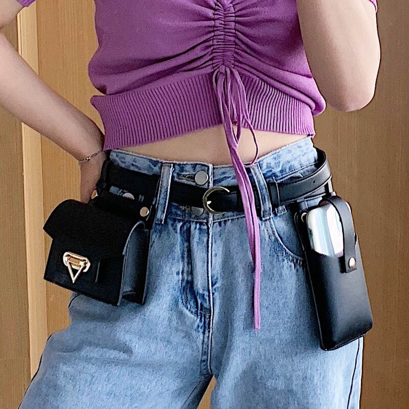 BowLift | Multiple Pockets Leather Adjustable Strap Compact Belt Bag