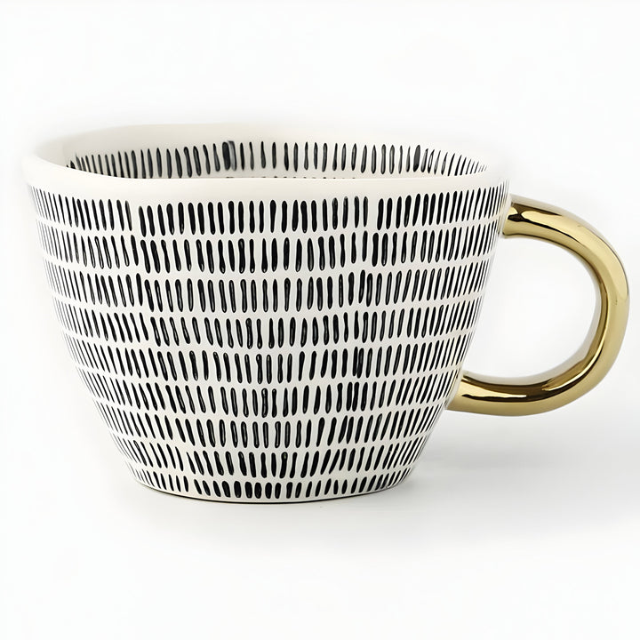 Ceramic mug with geometric design – Stylish and modern | Ideal for coffee or tea | Bowlift