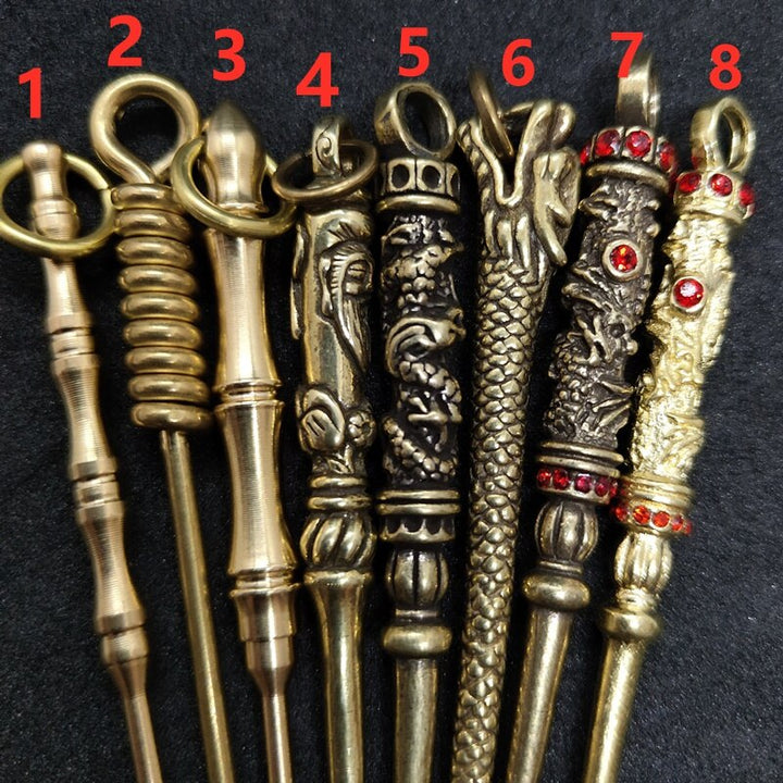 Retro Radiance Brass Mini Tool Vintage Keychain | Bowlift