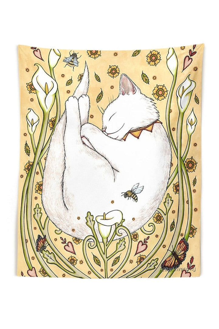 Cat-themed wall tapestry | Bowlift