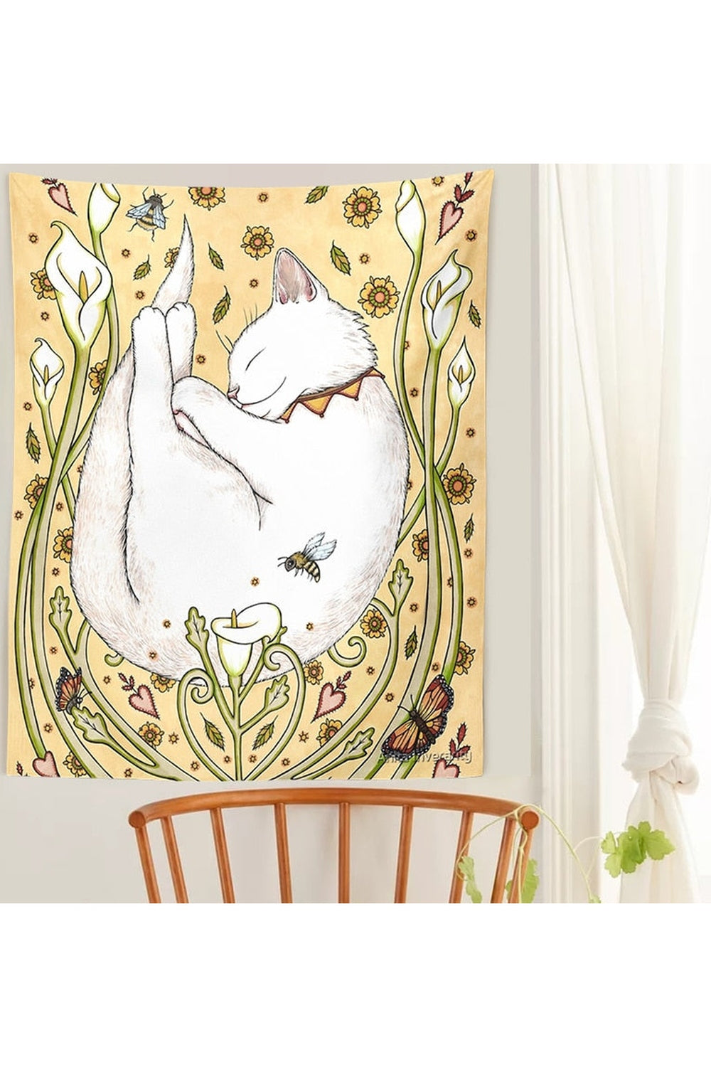 Cat-themed wall tapestry | Bowlift