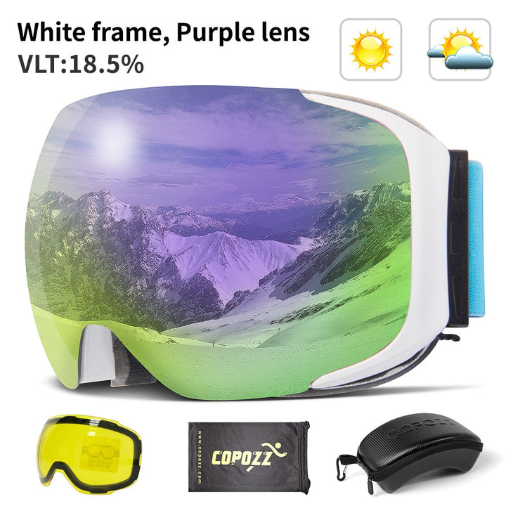 Magnetic UV Protection Anti-Fog Ski Goggles | Bowlift