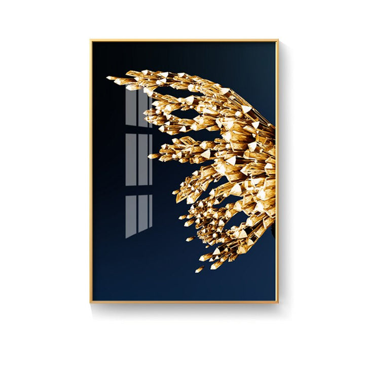 Golden Butterfly Wings Boutique Abstract Wall Art Fine Art Canvas Prints Modern Pictures For Luxury Living Room Bedroom Stylish Glamour Home Decor | Bowlift