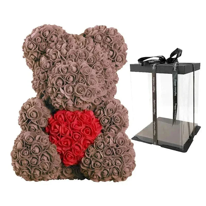 BowLift | Rose Teddy Bear with Handmade Foam Roses – 40cm