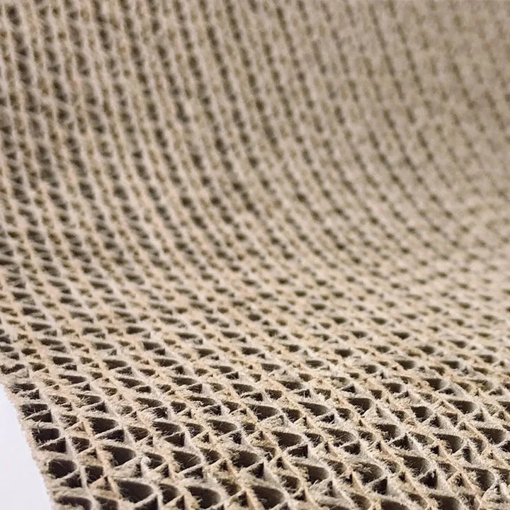 Scratching pad for cats made of corrugated cardboard reversible and furniture-friendly Bowlift