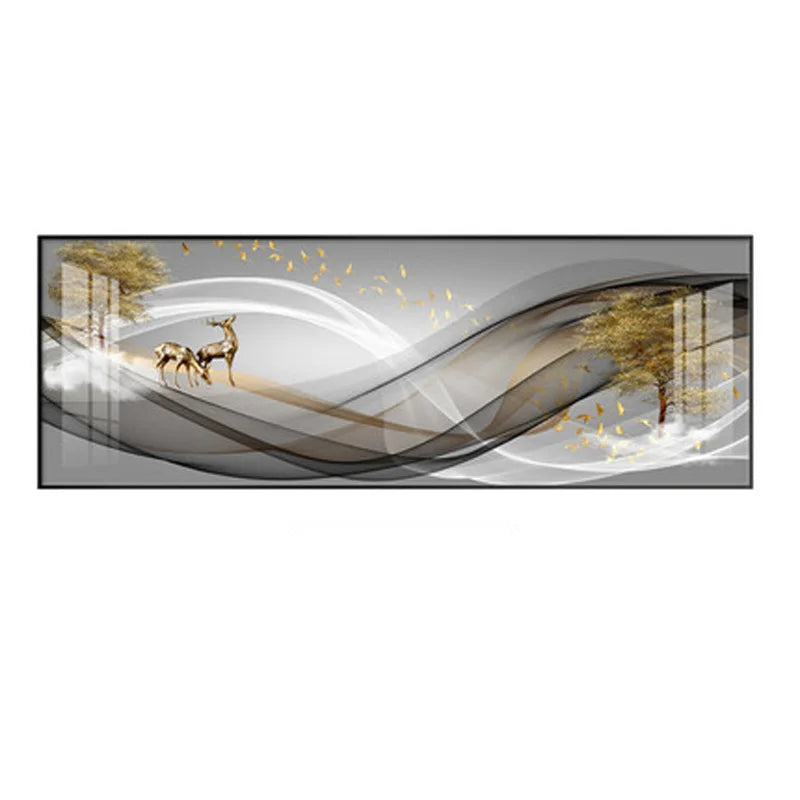 Flowing Vibes Abstract Wall Art Fine Art Canvas Prints Wide Format Pictures For Living Room Above Sofa Pictures For Above The Bed | Bowlift