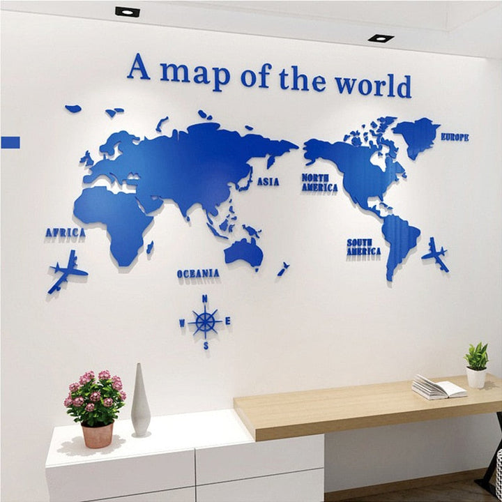 Globe Vision World Map Sticker | Bowlift