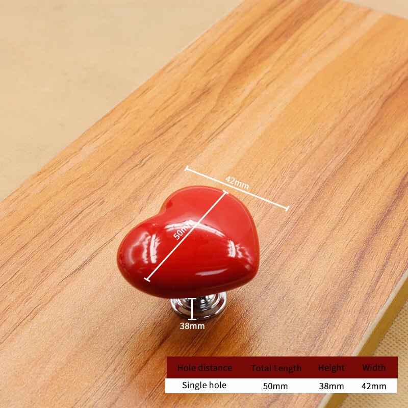 BowLift | Ceramic Heart Door Cabinet Handle